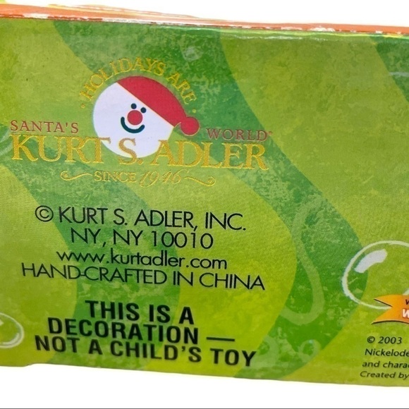 kurt S Adler SpongeBob SquarePants glass ornaments, 2004, Nickelodeon - Picture 3 of 9